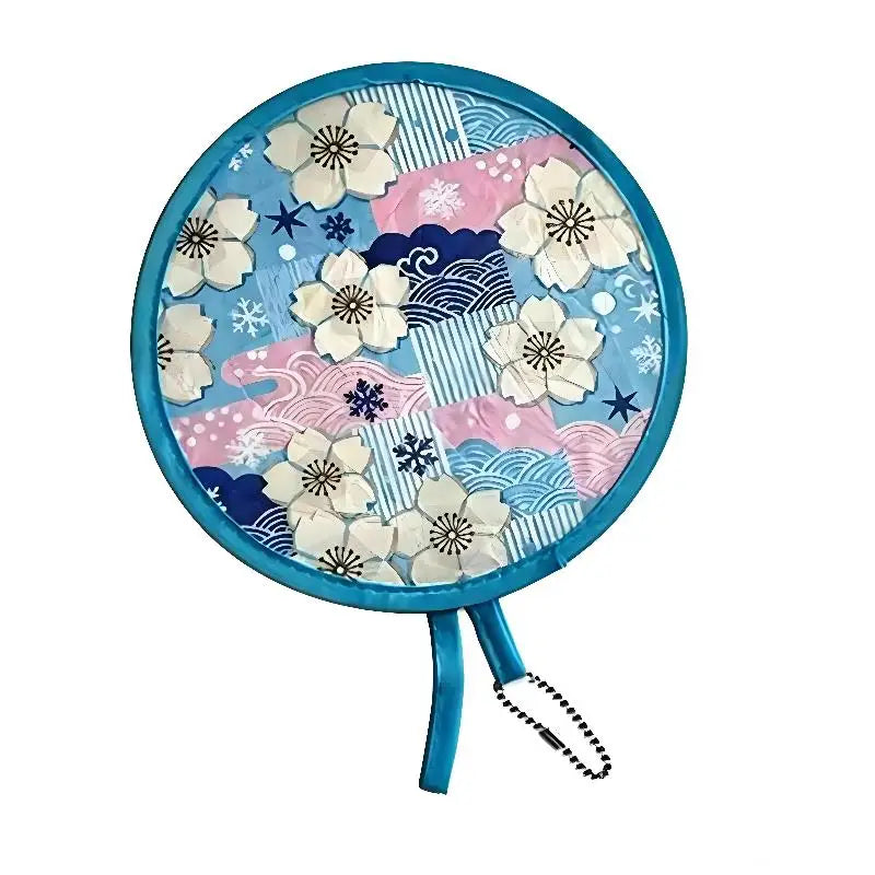 Japanese Folding Fan – Floral Hand Fan for Men & Women Folding Hand Fan Qst A2