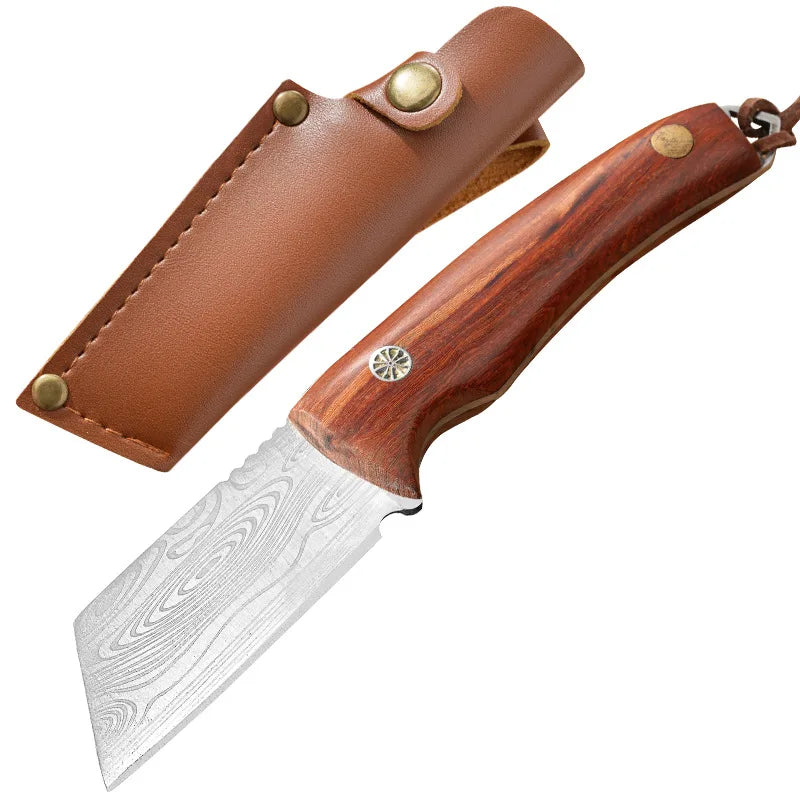 Swayboo Fixed Blade Grafting Knife – Stainless Steel & Wood Fixed Blade Knife Qst Square Head