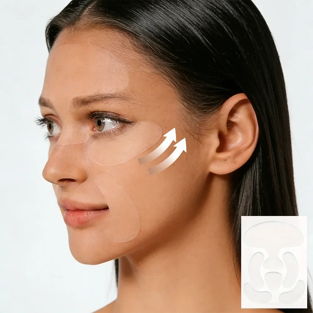 Silicone Reusable Anti-Wrinkle Face Patches | Smoothing Mask Anti-Wrinkle Face Patch Qme SET