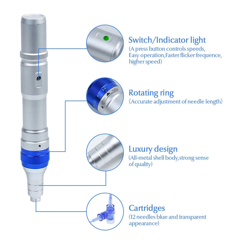 Dr. Pen Ultima A6 Wireless Microneedling Pen – 0.25mm Microneedling Pen Qst