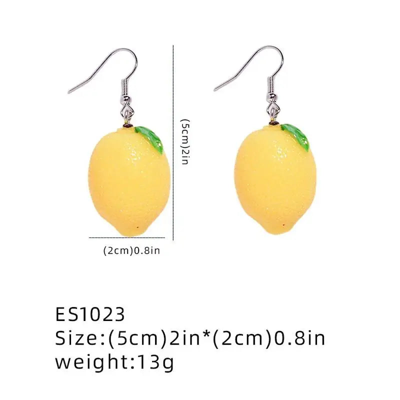 3D Fruit Stud Earrings – Cute Novelty Fashion Jewelry Novelty Stud Earrings Qme