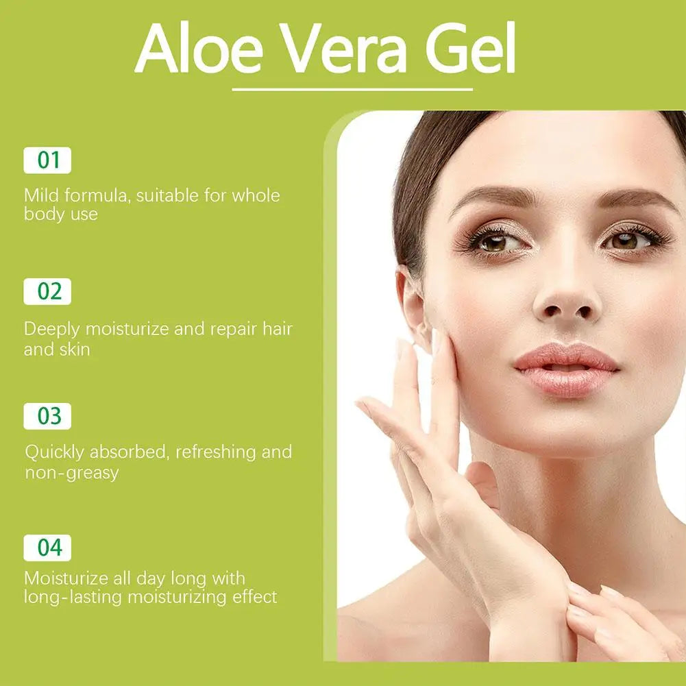 Natural Aloe Vera Gel Moisturizing Face & Body Cream | Qme Aloe Vera Gel Cream Qme