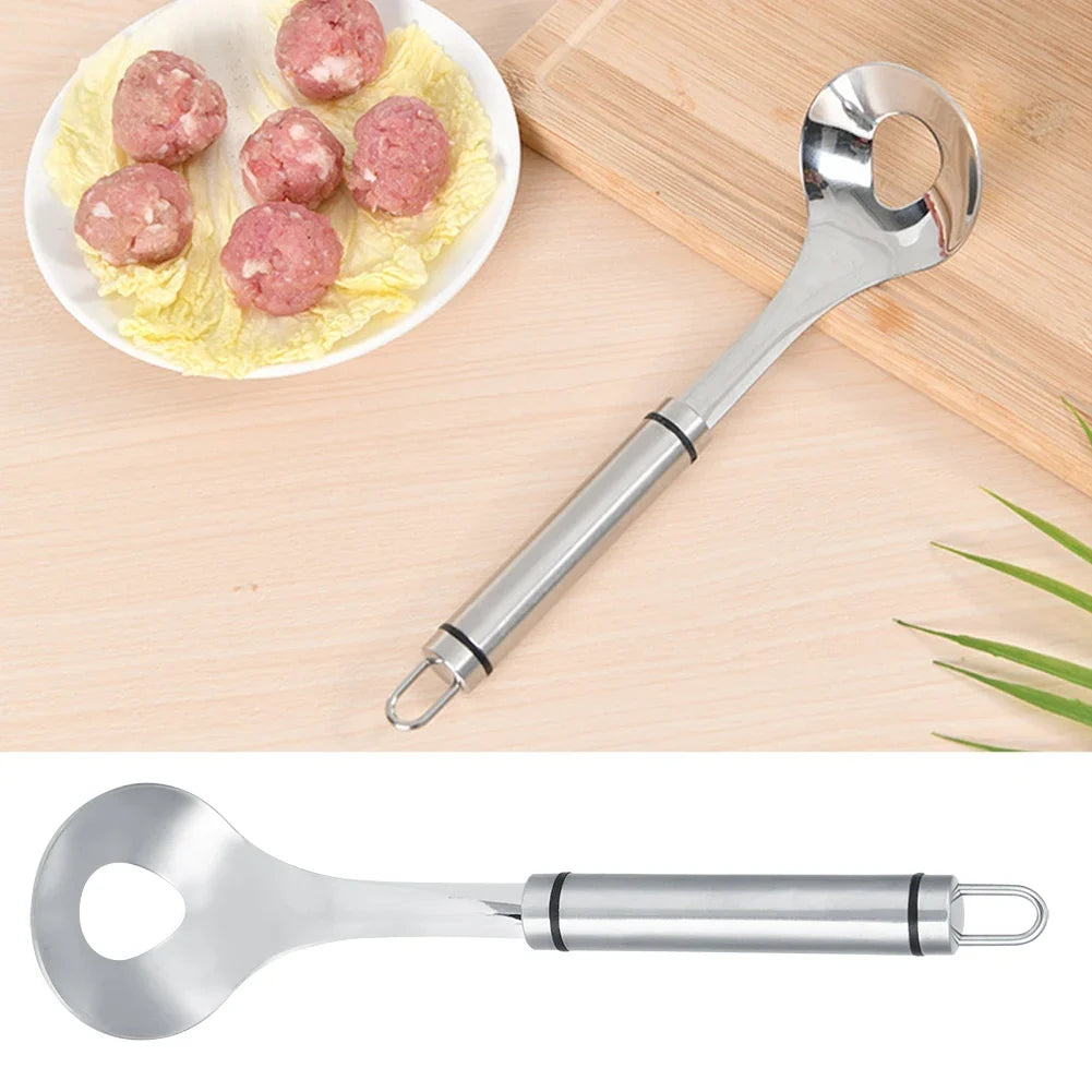 Stainless Steel Meatball Maker Spoon – Non-Stick Manual Scoop Meatball Maker Spoon Qme