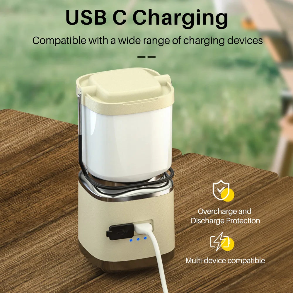 BORUiT Rechargeable Camping Lantern – Waterproof Portable LED Light Camping Lantern Qst