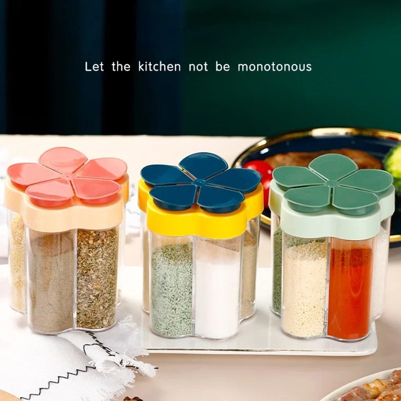 Plastic Spice Jar Seasoning Container – Kitchen & Outdoor Spice Jar Organizer Qme