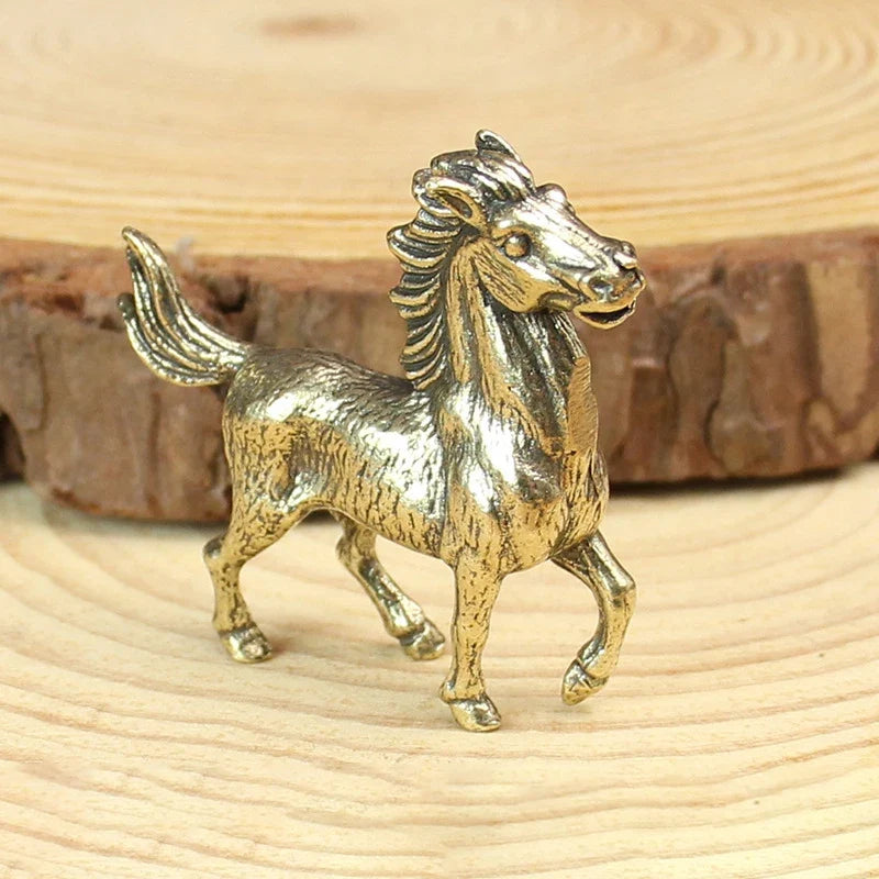 Vintage Brass Miniature Animal Figurines | Antique Desk Ornaments Decorative Figurine Qme