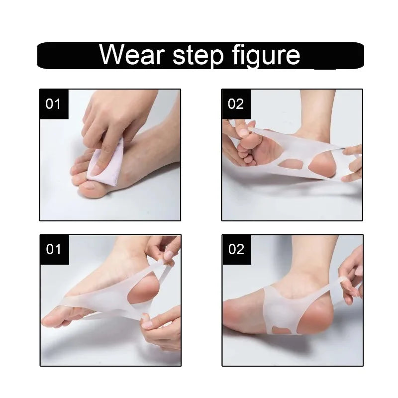 Silicone O-Type Arch Support Insoles – Non-Slip Foot Pads Arch Support Insoles Qme