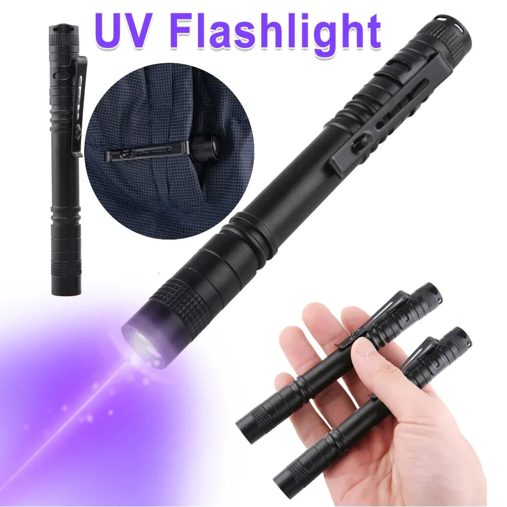 LED UV Flashlight – Pet Stain & Counterfeit Detector Torch UV Blacklight Flashlight Qme