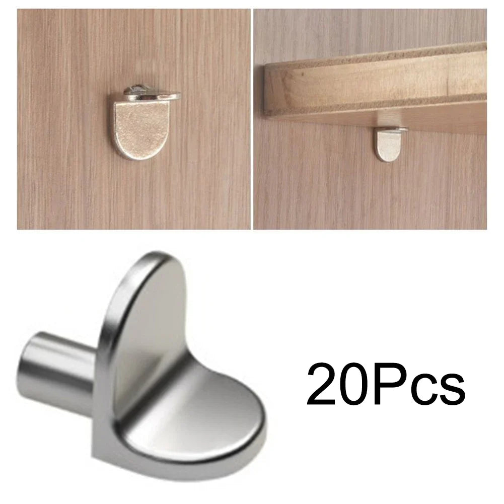 L-Shaped Shelf Support Studs 5mm Cabinet Bracket Holders 20pcs Shelf Support Studs Qme Default Title