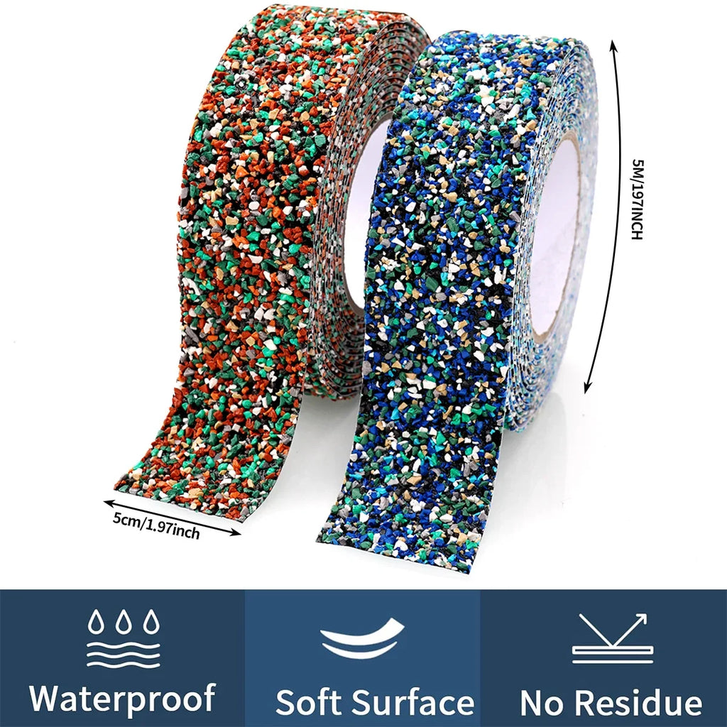 Non-Slip Blue Rubber Grip Tape – Waterproof PE, Indoor & Outdoor Non-Slip Grip Tape Qme