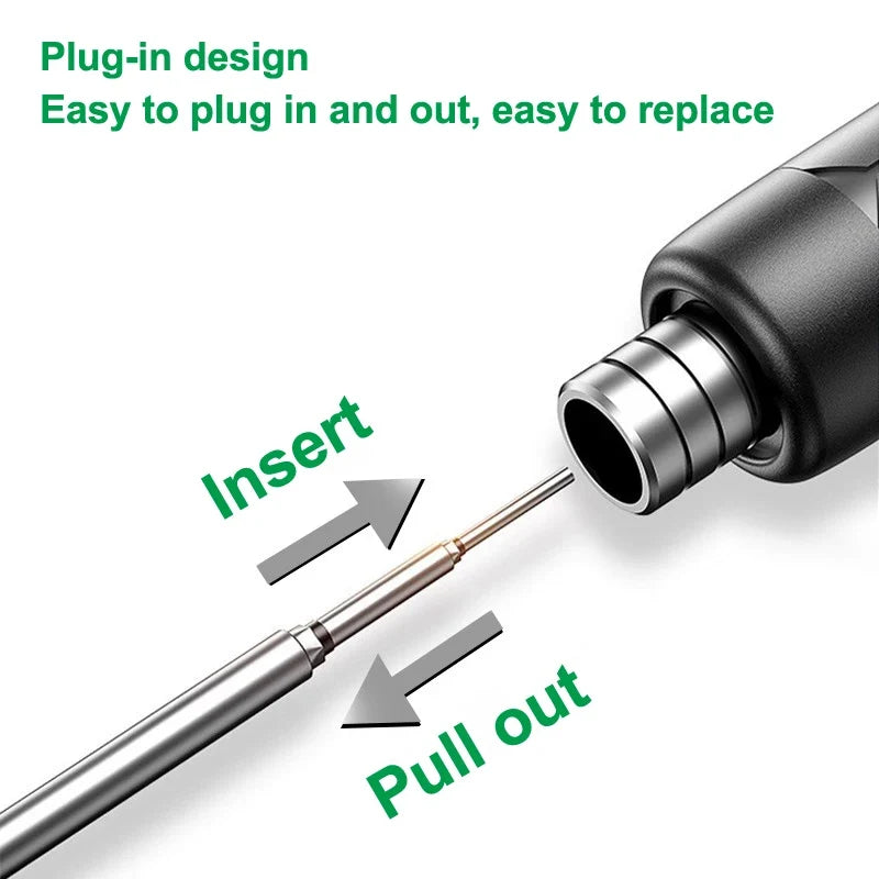 USB 5V Soldering Iron Replacement Tips – Silver 3-Pack Soldering Iron Tips Qme