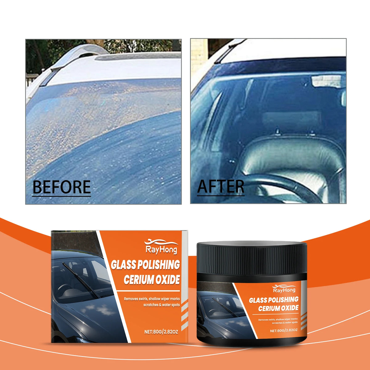 Rayhong Car Glass Polishing Powder – Cerium Oxide Cleaner Car Glass Polish Qst