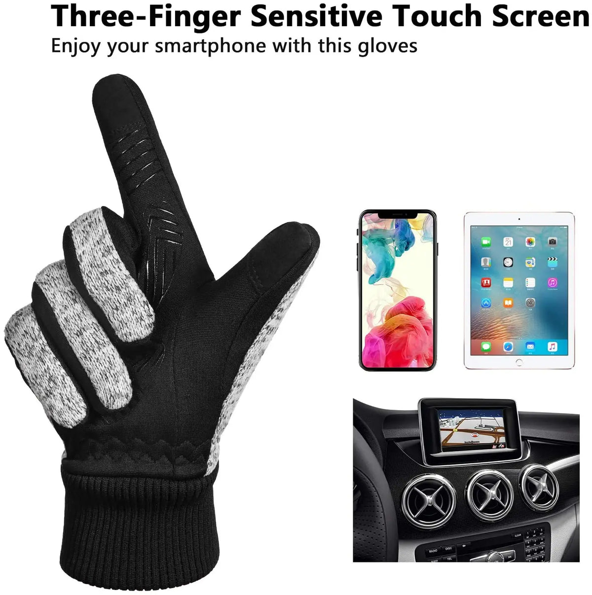 Thinsulate Thermal Winter Gloves for Running & Biking | S–XL Thermal Winter Gloves Qme
