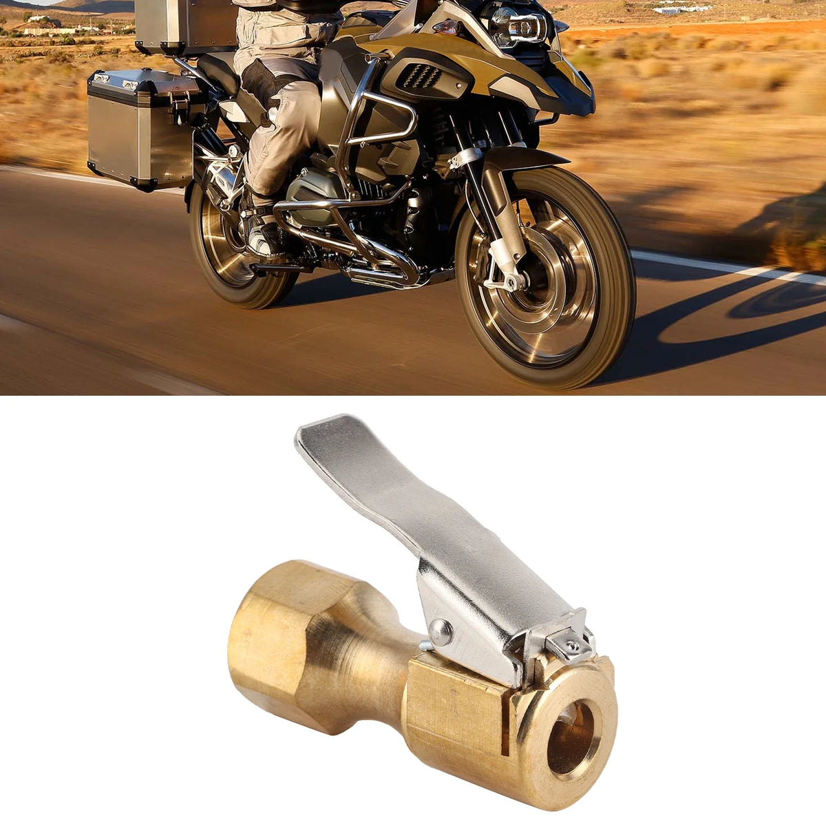 Brass Fast Clip Tire Chuck Inflator Adapter | Air Pump Tire Inflator Chuck Qme