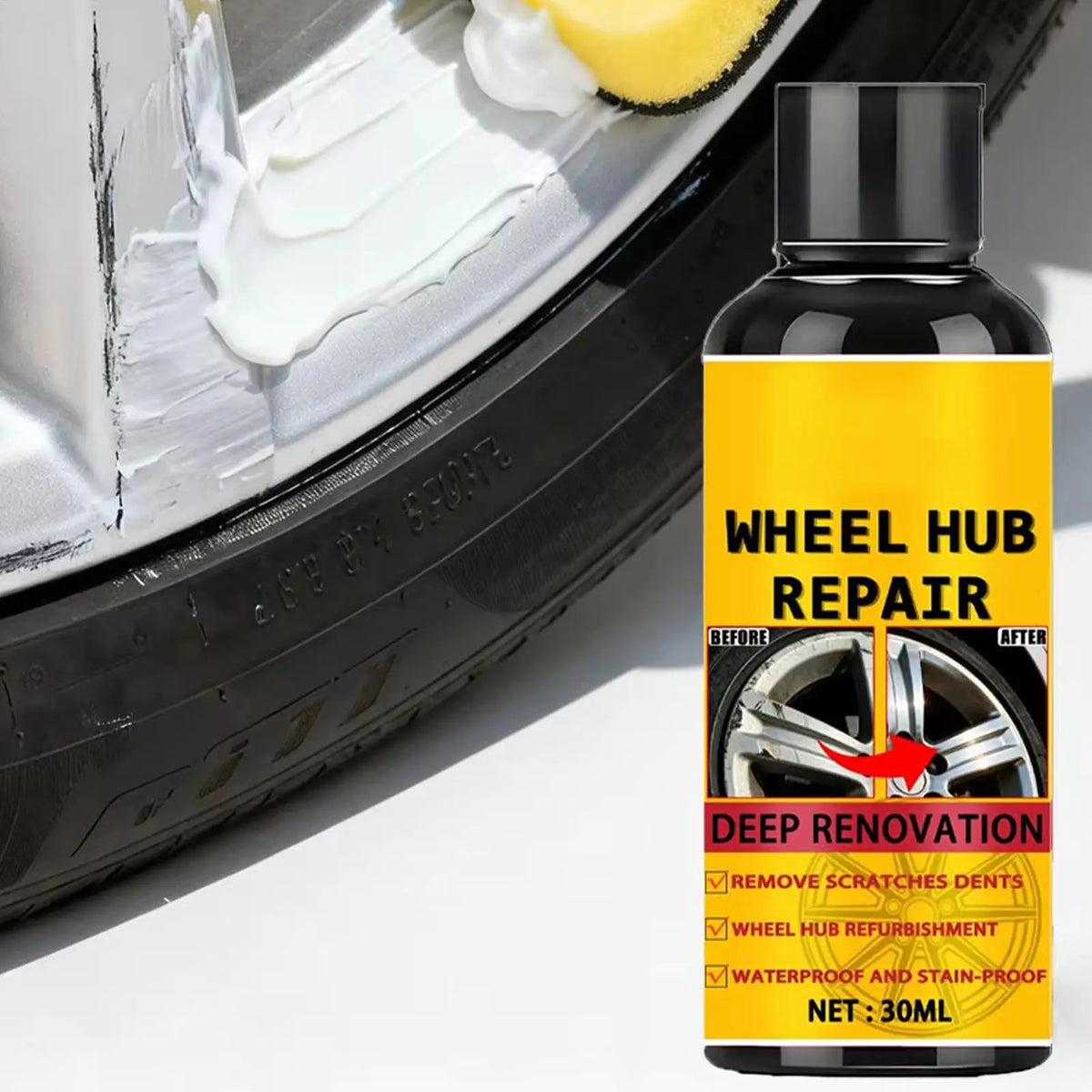Wheel Hub Scratch Paste Shine Restorer – Easy 30ml Car Polish Wheel Polish Paste Qme Default Title
