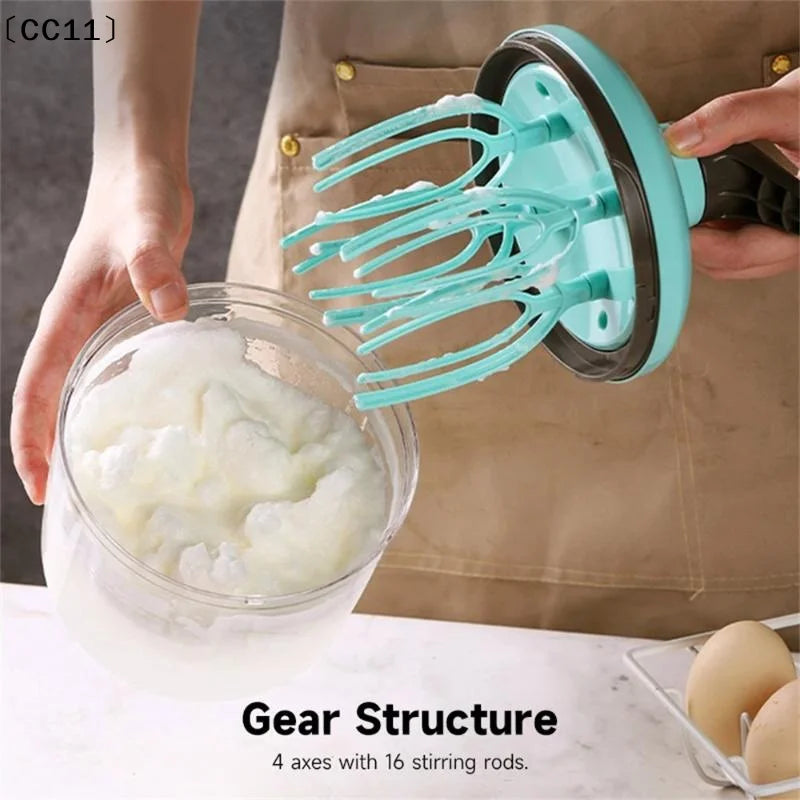 Semi-Automatic Hand Whisk Egg Beater & Cream Mixer Manual Hand Whisk Qme