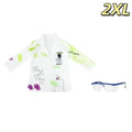 Kids Mad Scientist Costume – Printed Lab Coat & Goggles Kids Costume Set Qme A