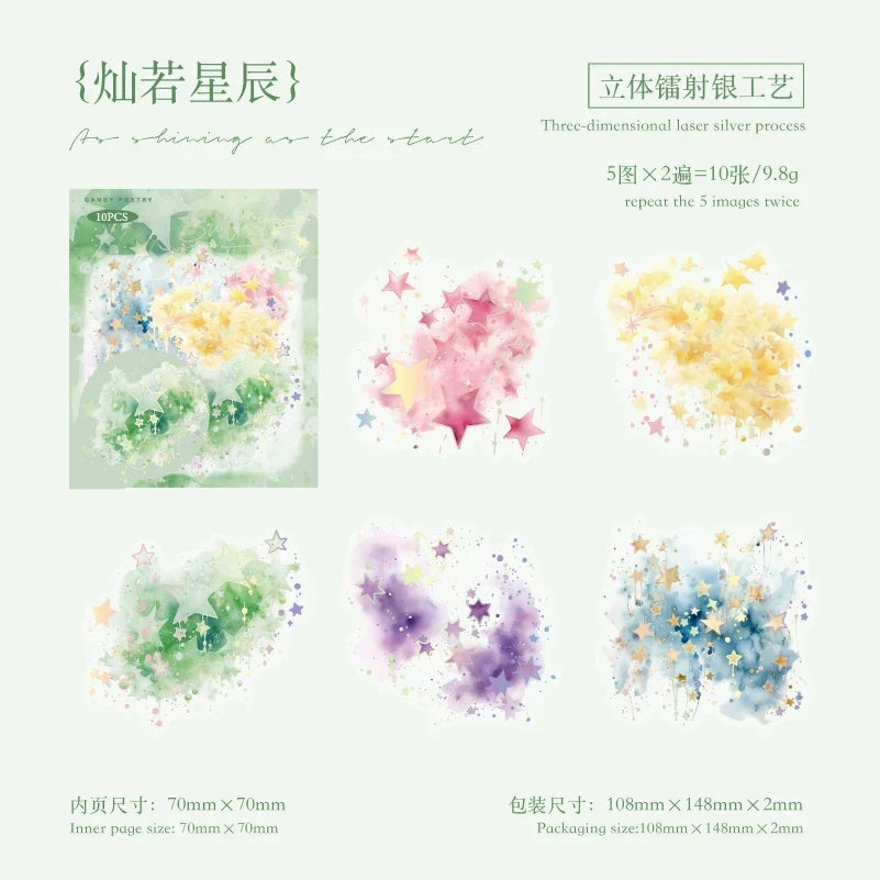 Watercolor Spatter Stickers – Journaling, Scrapbook & DIY Decorative Sticker Pack Qme A