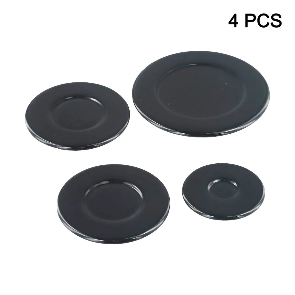 Gas Burner Cap Covers Non-Stick BBQ Grill Mat 4 Pcs Burner Cap Cover Qme