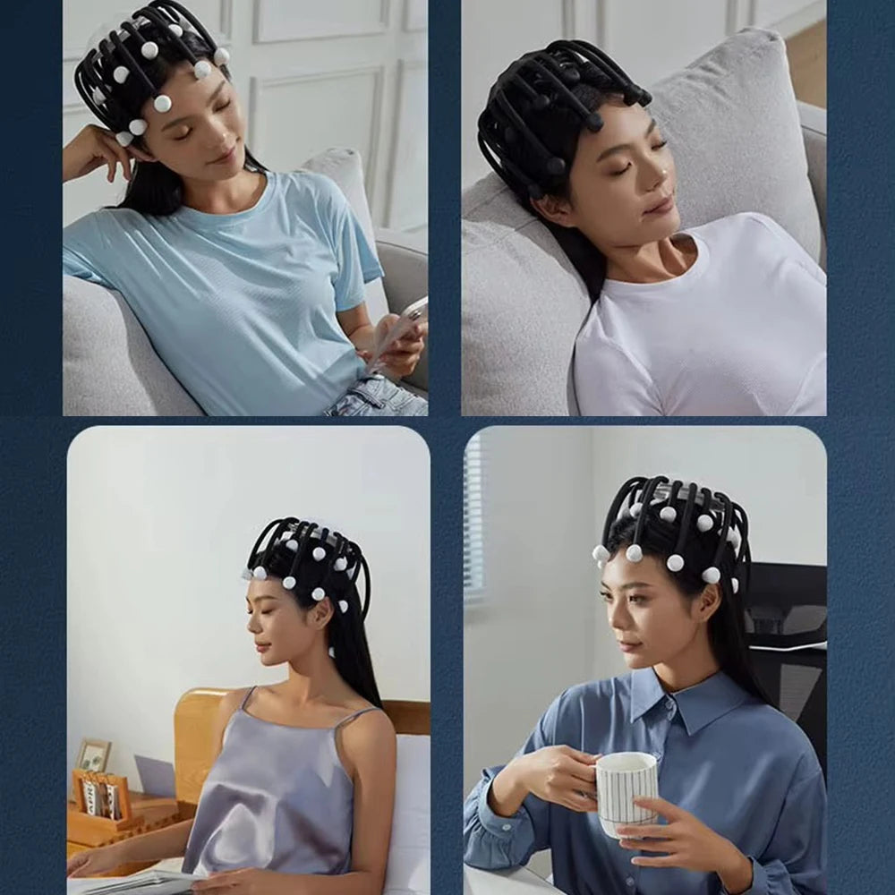 Electric Octopus Scalp Massager – 5 Modes, Red Light & Bluetooth Electric Scalp Massager Qst