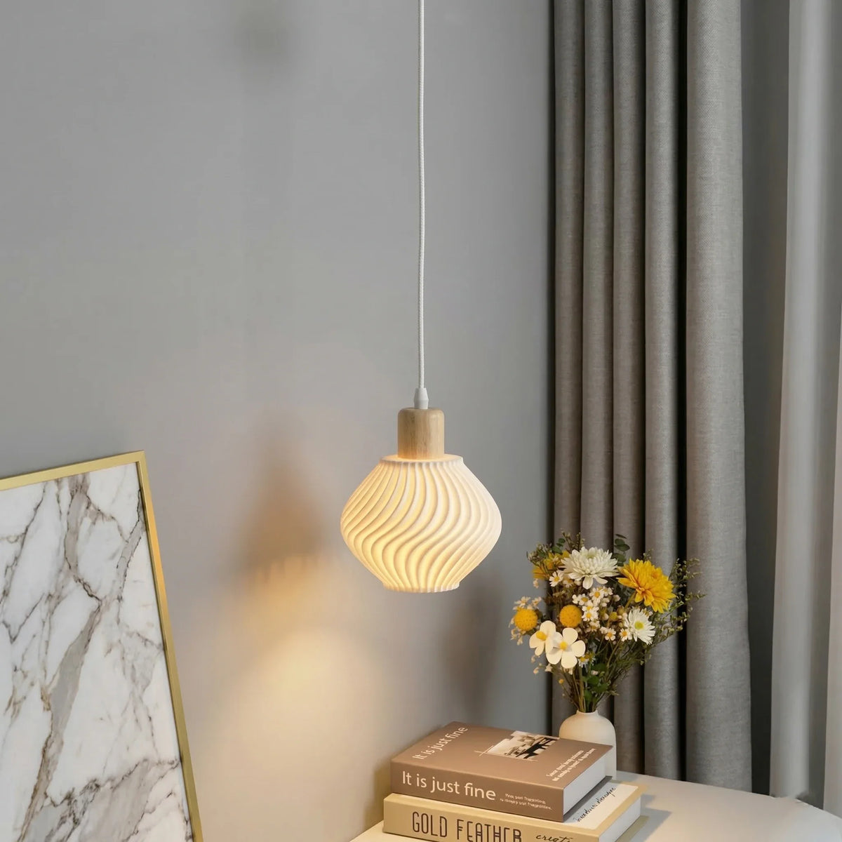 Bamboo Pendant Lamp – Handmade Rattan Chandelier Fixture Pendant Chandelier Qme