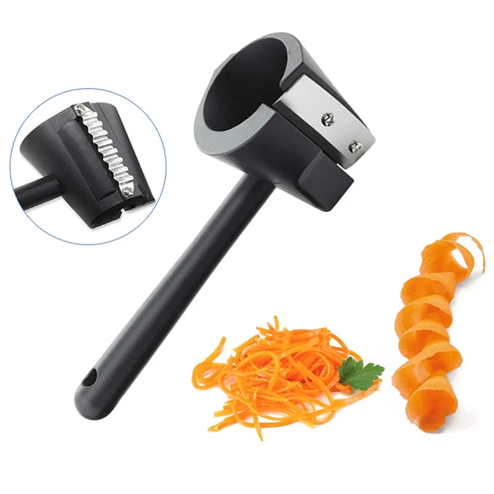 Spiral Vegetable Cutter Slicer – Stainless Steel Shredder Vegetable Spiral Cutter Qst