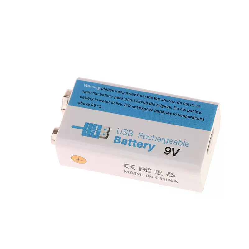 9V 6800mAh Li-ion Rechargeable Battery with USB Cable Rechargeable Battery Qme