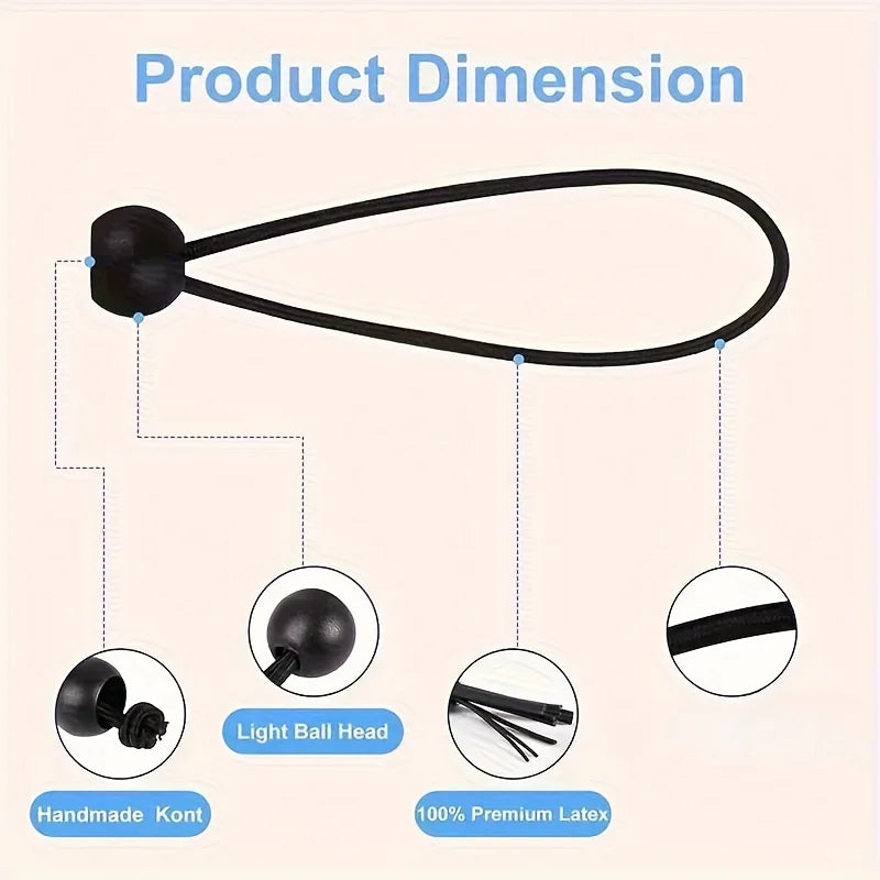 Heavy Duty Ball Bungee Cords for Tents, Gazebos & Camping Bungee Cord Set Qme