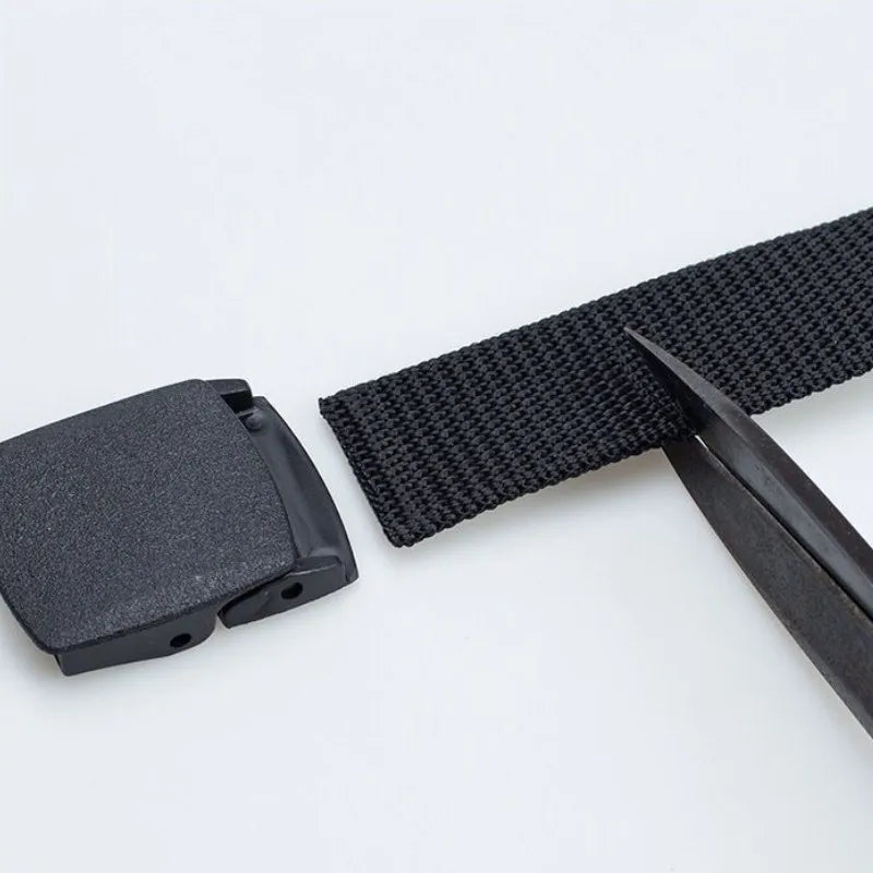 Men's Automatic Buckle Nylon Canvas Web Belt | 2 Colors Casual Web Belt Qme