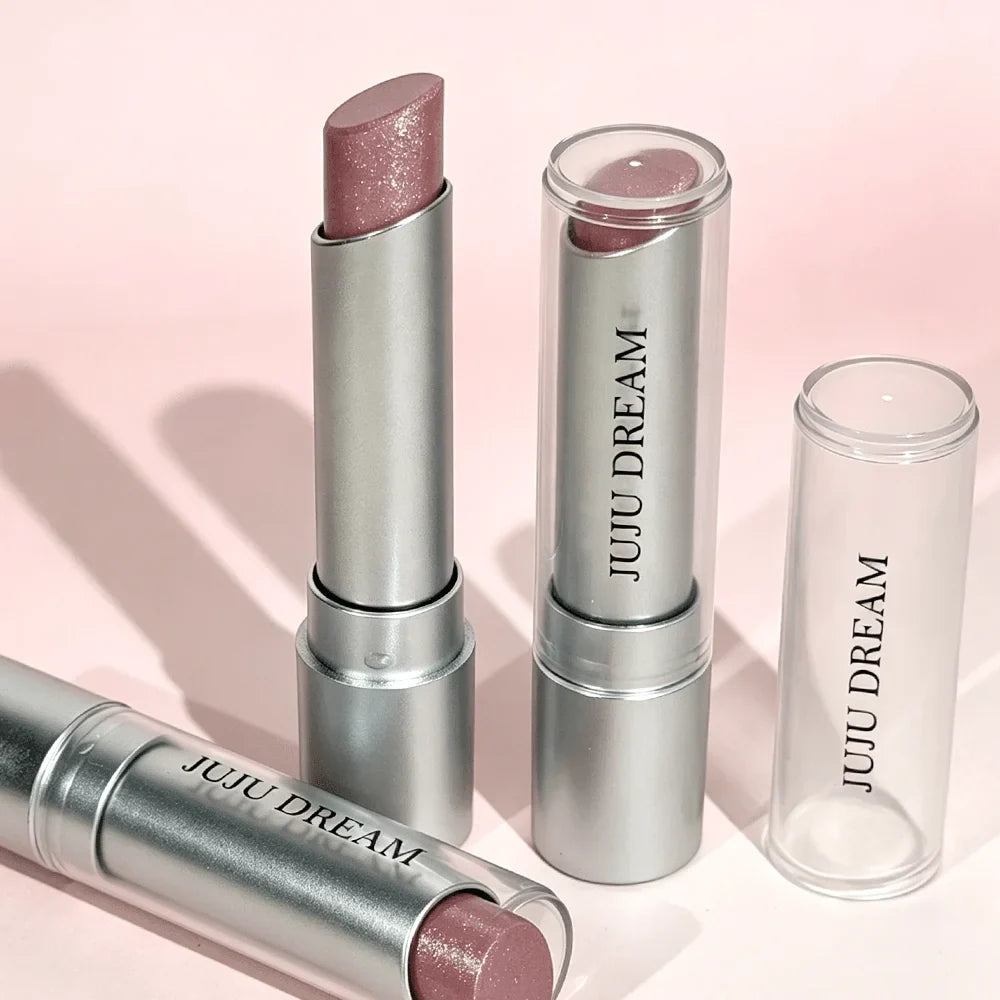 JUJU DREAM Shimmer Peach Lipstick | Pearlescent Hydrating Lip Color Shimmer Lipstick Qme
