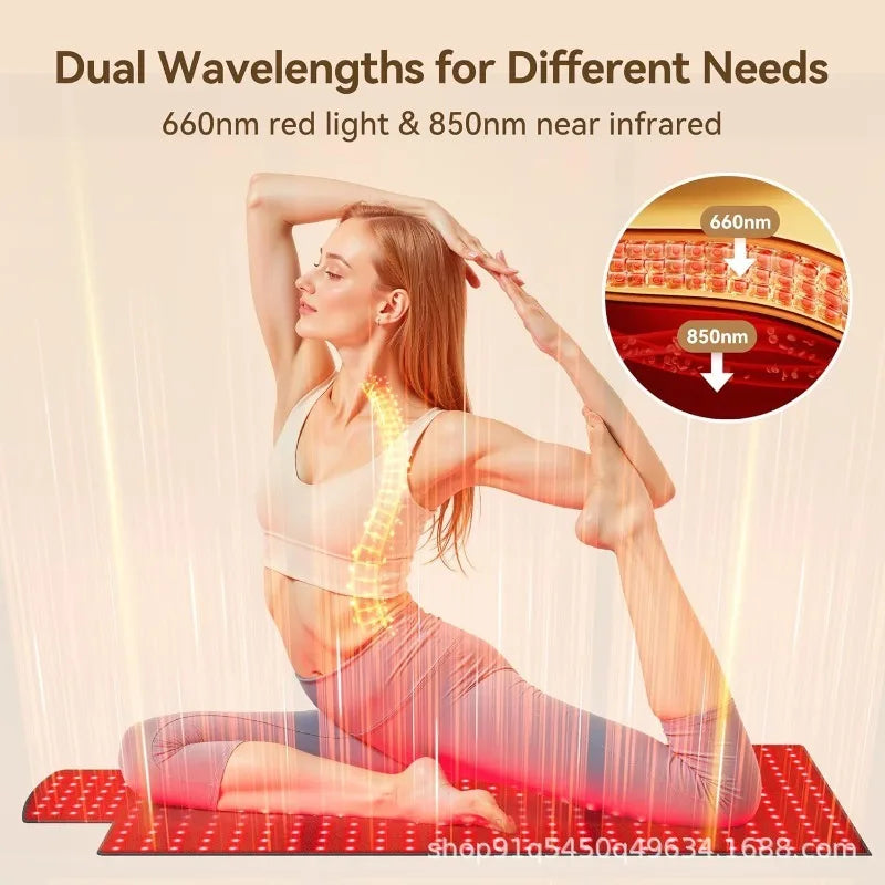 420 LED Red & Infrared Light Therapy Pad 660nm 850nm Light Therapy Pad Qst