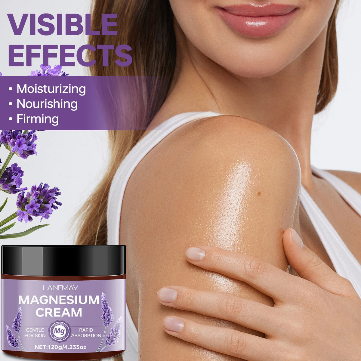 Lavender Magnesium Cream with Bee Venom – Body Moisturizer Body Moisturizer Cream Qst