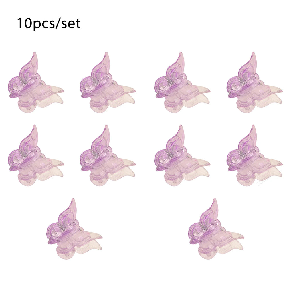 Colorful Butterfly Hair Claw Clips Mini Gradient Barrettes Hair Claw Clips Qme