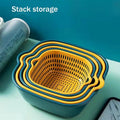 6-Pack Double Layer Drain Basket – Kitchen Sink Organizer Kitchen Drain Basket Qst Default Title