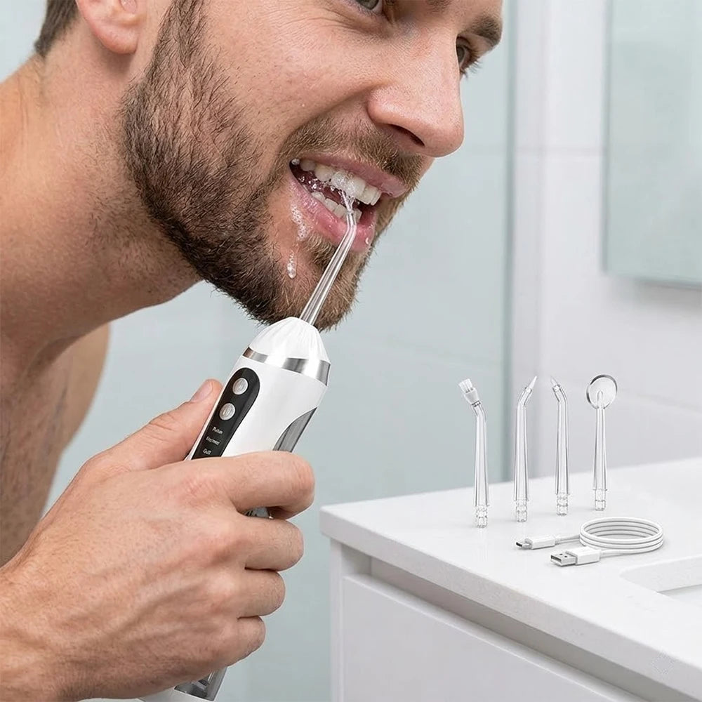 Peicon Portable Water Flosser – 3 Modes, USB Rechargeable Cordless Oral Irrigator Qst