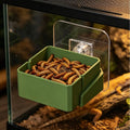 Wall Mount Reptile Food & Water Bowl – Gecko, Iguana Reptile Feeder Bowl Qme Clear CN