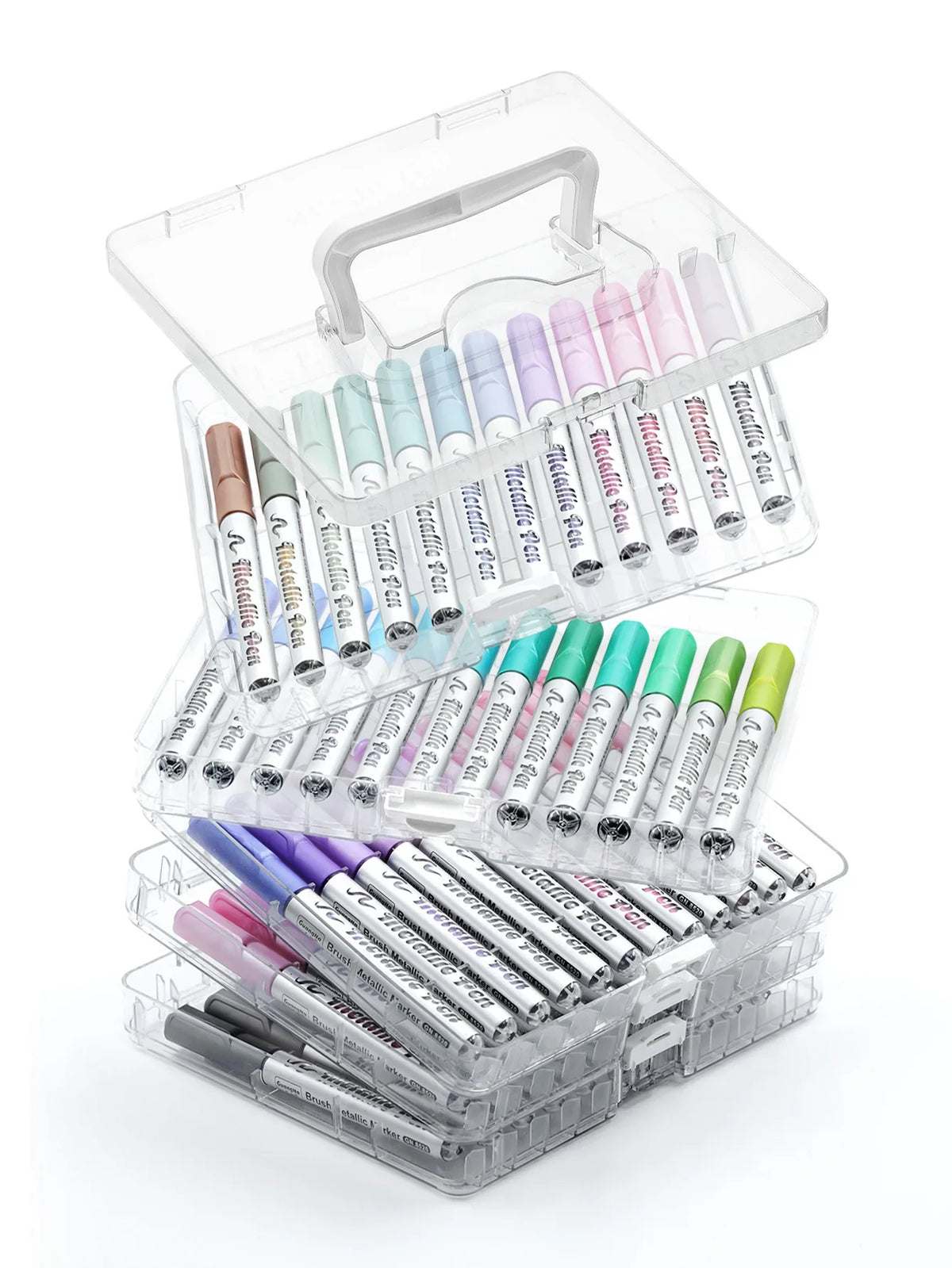 12 Metallic Brush Tip Marker Pens – Rock Painting & Crafts Metallic Marker Set Qme