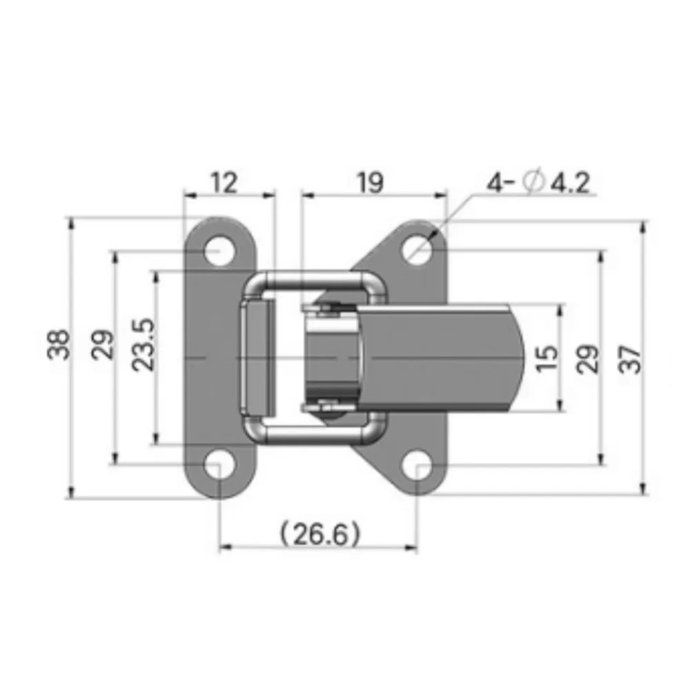 10-Pack Stainless Steel Cabinet Latch Hasp | Storage Box Lock Cabinet Latch Hasp Qme