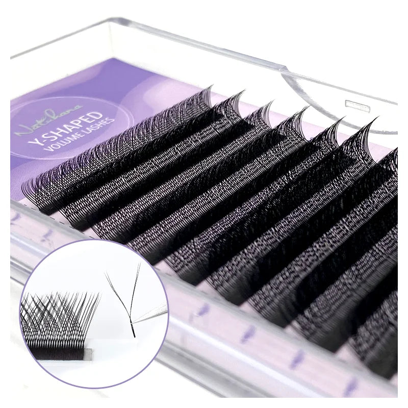 NATUHANA YY Shape Faux Mink Lash Extensions C-D Curl Eyelash Extensions Qme