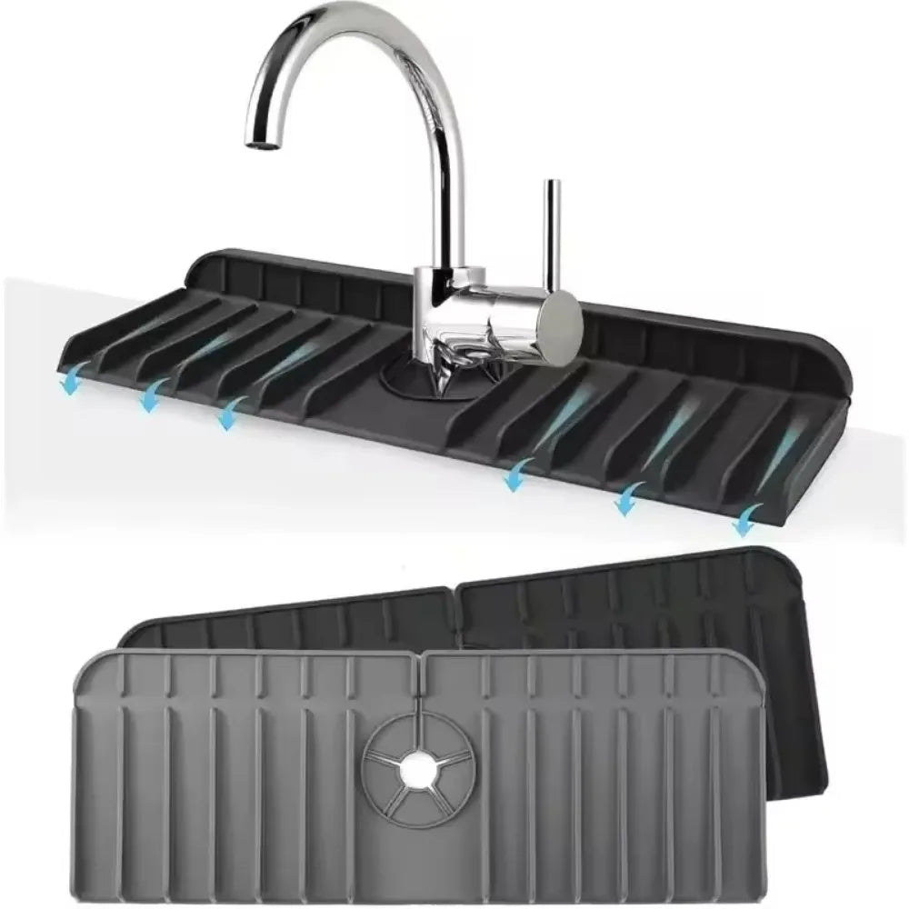 Silicone Sink Splash Guard & Faucet Water Retaining Pad Sink Splash Guard Qme