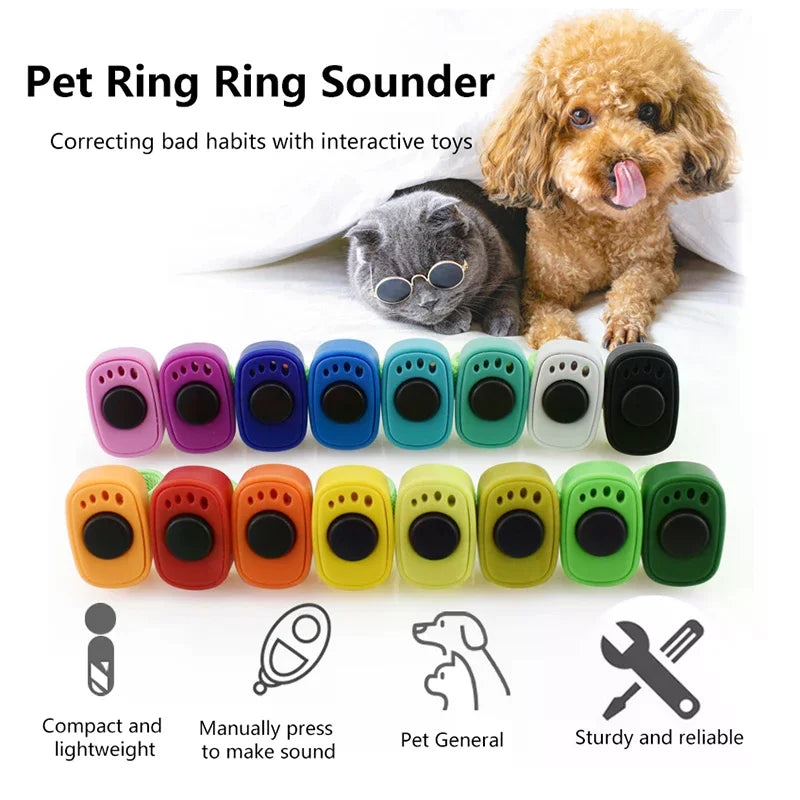 Thumb Clicker Trainer for Dogs & Cats – No Battery, 13 Colors Pet Clicker Trainer Qme