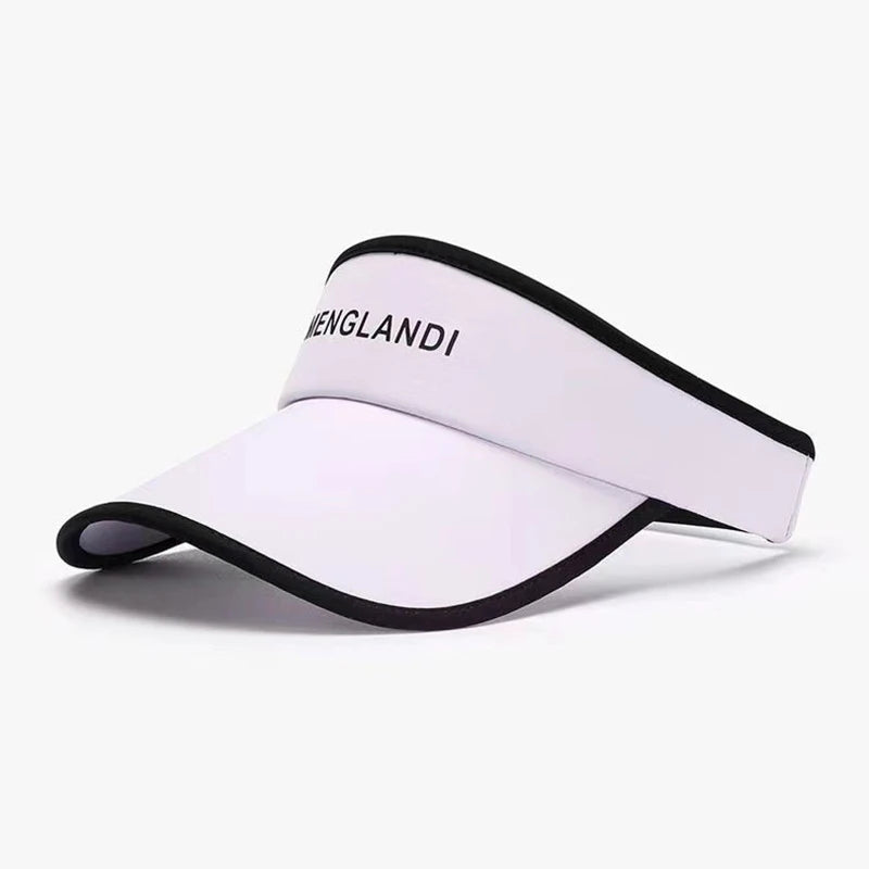 Women's Long Brim UV Visor Cap – Open Crown Summer Sport Hat Sports Visor Cap Qst Purple