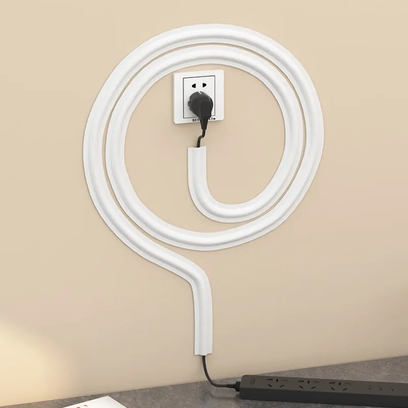 Self-Adhesive Cable Concealer | No-Drill Wire Hider Cord Cover Cable Concealer Raceway Qme