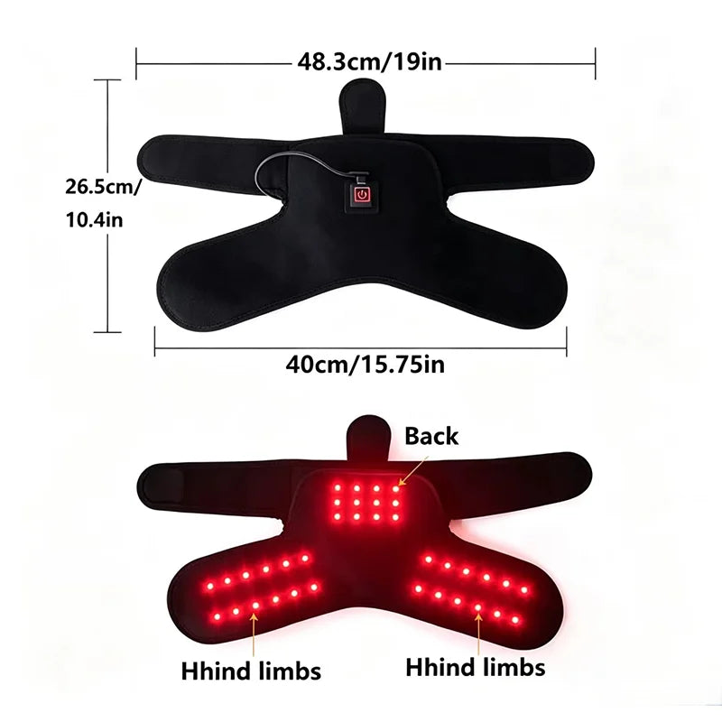 36 LED Wearable Red Light Therapy Device for Dogs & Cats Pet Light Therapy Device Qst