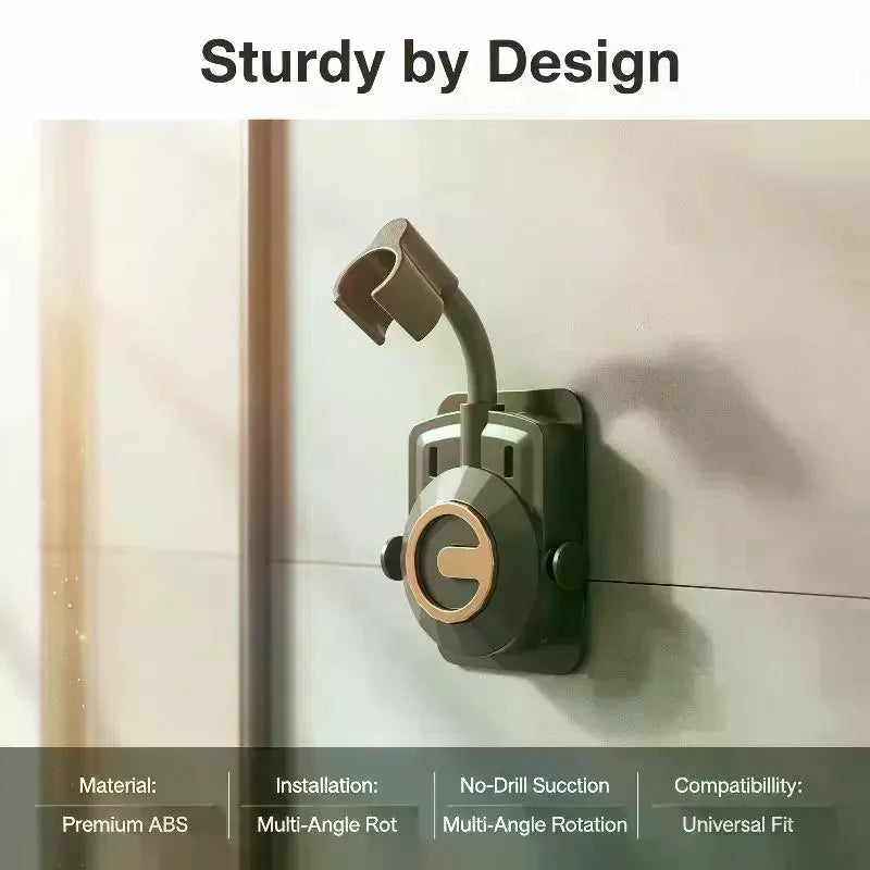 No Drill Adjustable Shower Head Holder | Wall Mount Bracket Shower Head Bracket Qme