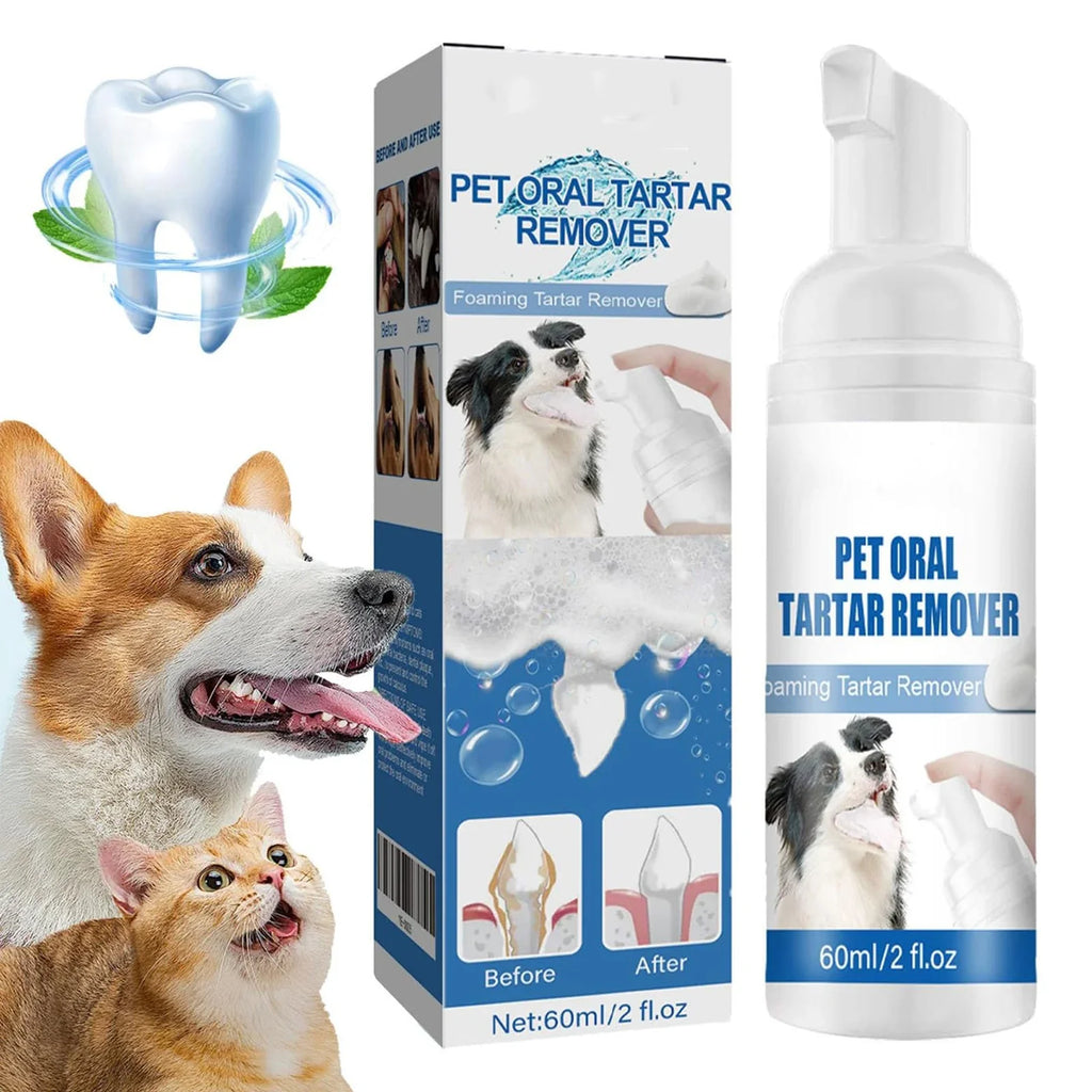 Pet Dental Foam Spray – Tartar Remover for Dogs & Cats 60ml Pet Dental Spray Qme