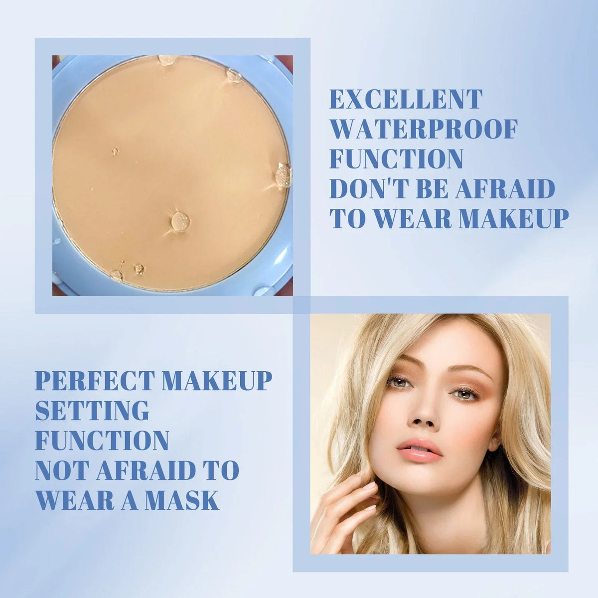 Qme Face Setting Pressed Powder – Oil Control & Waterproof Setting Pressed Powder Qme