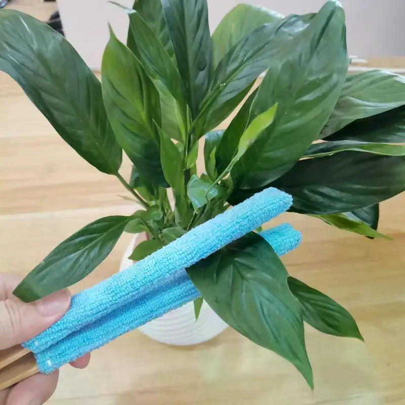 Leaf Cleaning Tongs – Bamboo Handle Plant Brush Plant Cleaning Brush Qme