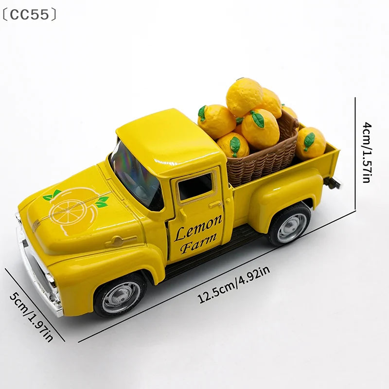 Lemon Farmhouse Truck Decor Set – Summer Tiered Tray Ornament Farmhouse Decor Set Qst