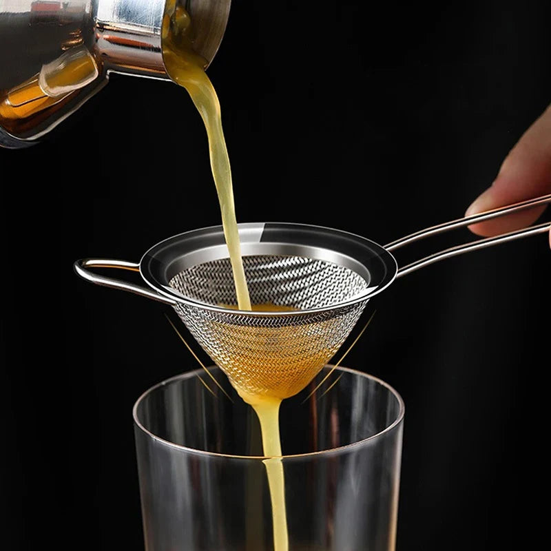 Fine Mesh Stainless Steel Conical Cocktail Strainer Cocktail Bar Strainer Qme